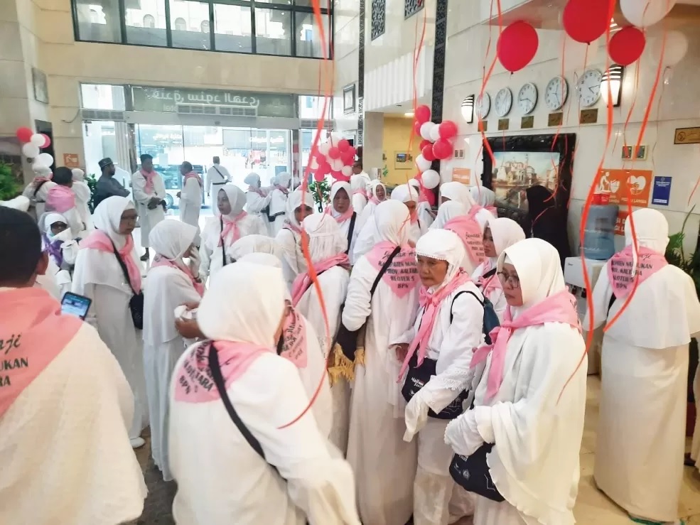 IBADAH HAJI: Jemaah haji Kaltara 2023 saat tiba di Mekkah.