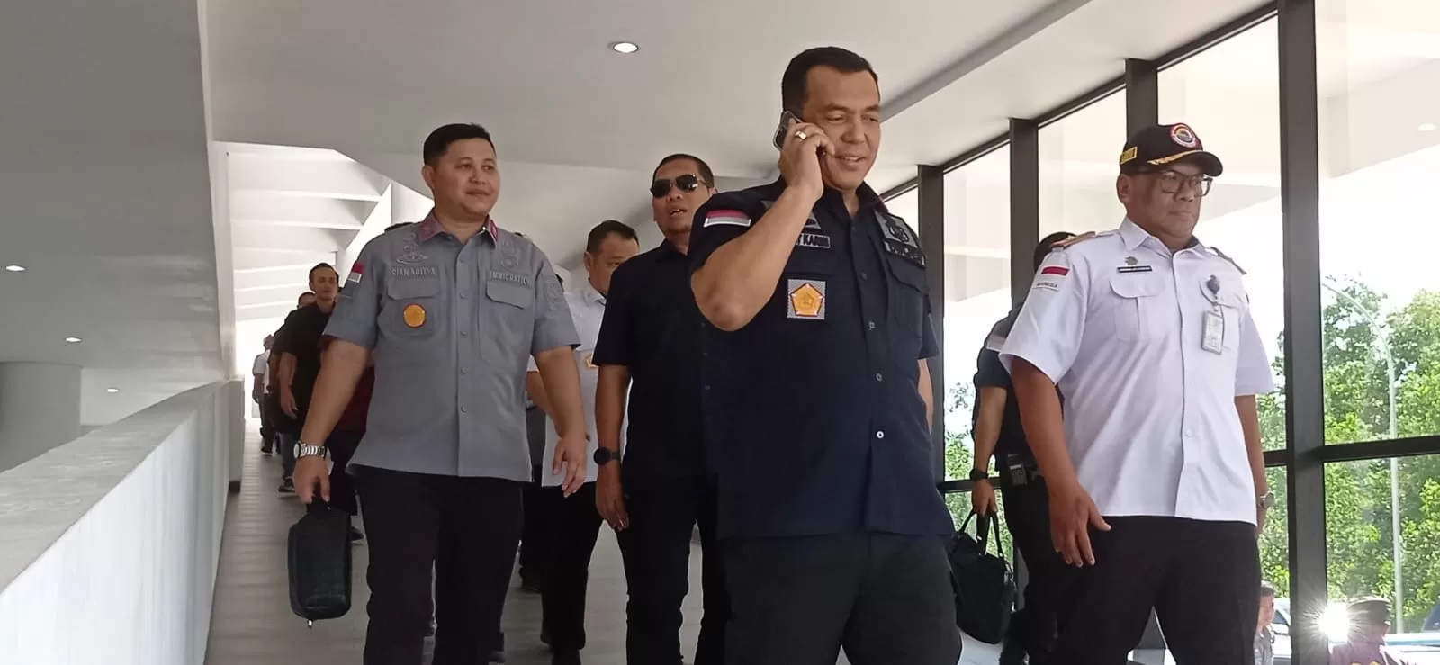 Direktur Jenderal Imigrasi, Kementerian Hukum dan Hak Asasi Manusia, Silmy Karim saat di Nunukan.