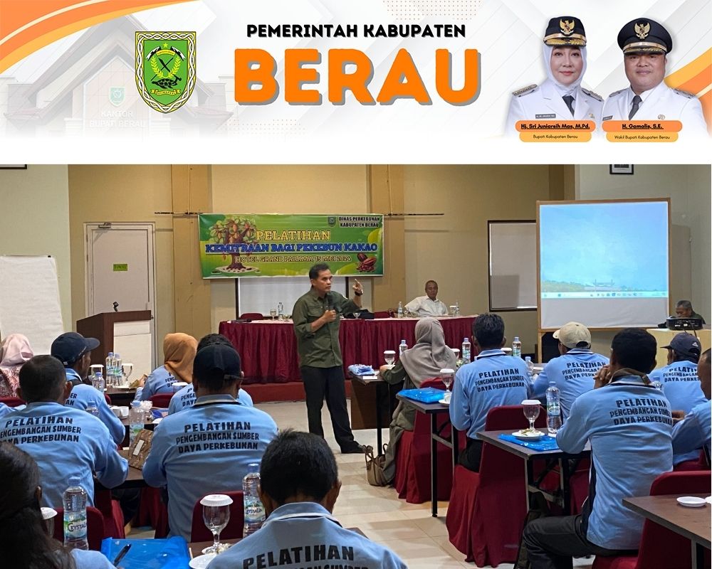 PELATIHAN: Disbun Berau menggelar pelatihan kemitraan bagi petani kakao di Hotel Grand Parama, Rabu (15/5).