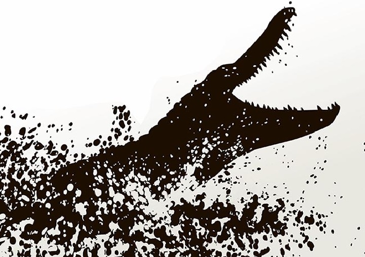 ilustrasi terkaman buaya