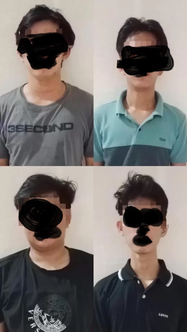 Para tersangka yang diamankan.