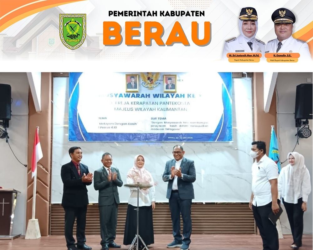 PEMBUKAAN: Muswil ke-X Gereja Kerapatan Pantekosta dibuka oleh Bupati Berau Sri Juniarsih, Rabu (22/5).