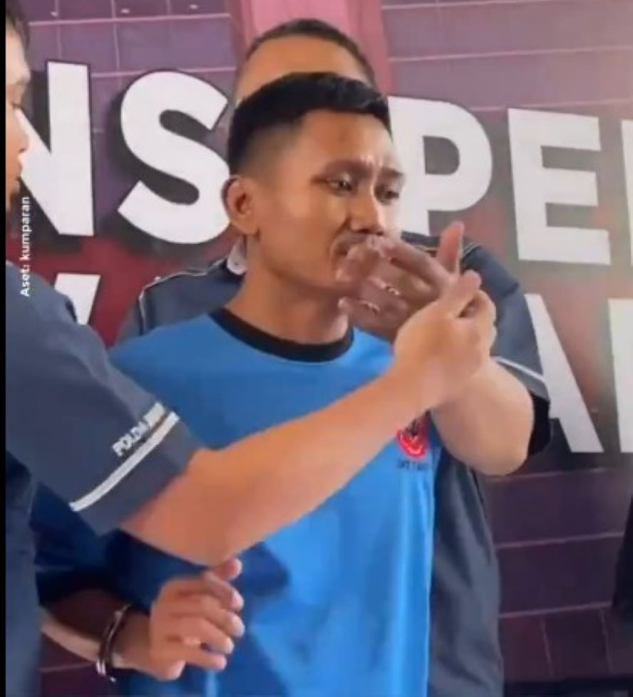 Pegi alias Perong saat berbicara kepada wartawan.