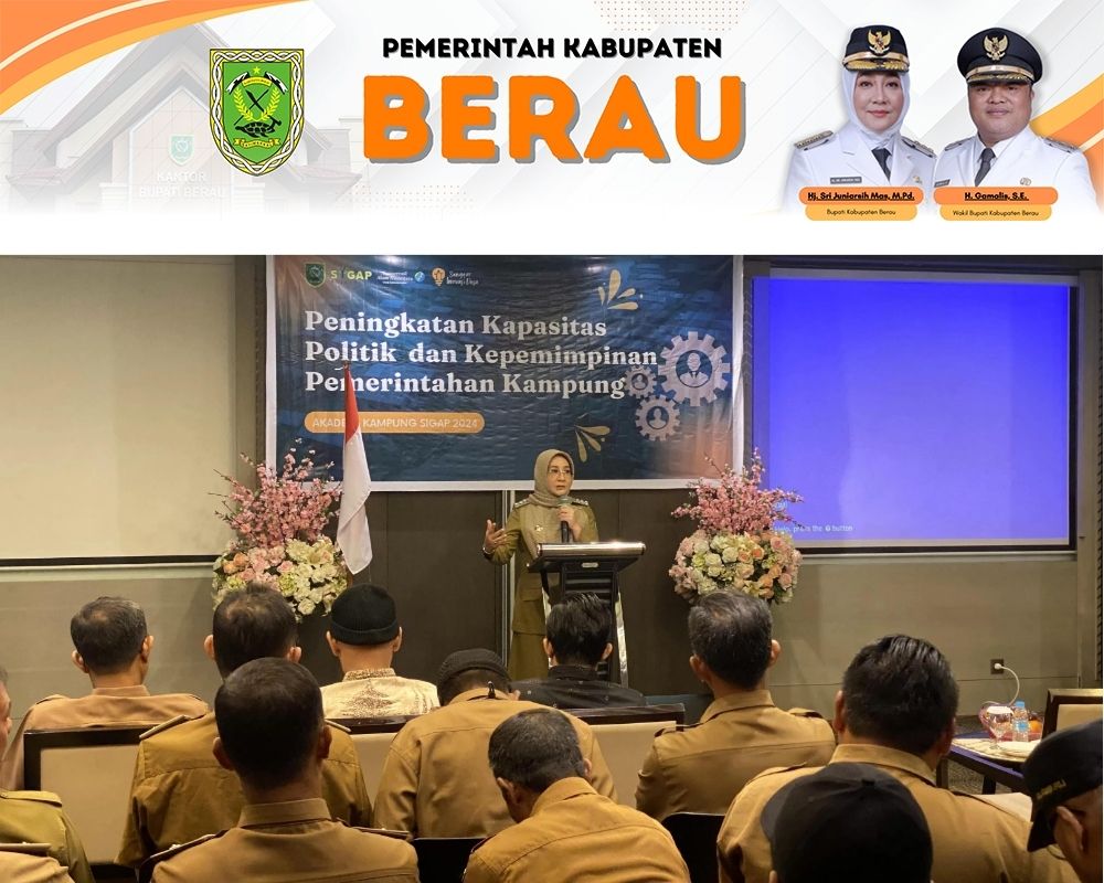 PELATIHAN: Sebanyak 100 kepala kampung di Kabupaten Berau mendapatkan pelatihan peningkatan kapasitas politik dan kepemimpinan pemerintahan kampung, di Hotel Bumi Segah, Senin (27/5).