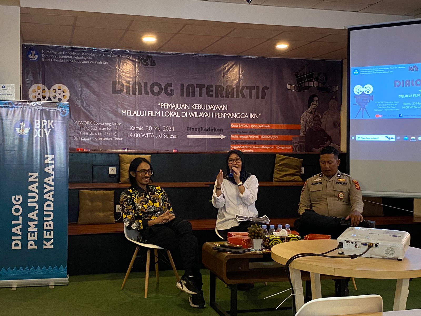 Dialog interaktif "Merajut Budaya Lokal dalam Film di Penyangga IKN Nusantara" di Balikpapan, Kamis (30/5/2024).