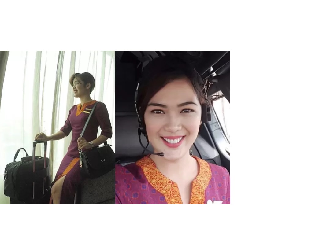 Potret Irma Purba saat bekerja jadi pramugari (Instagram @irmapurbas)