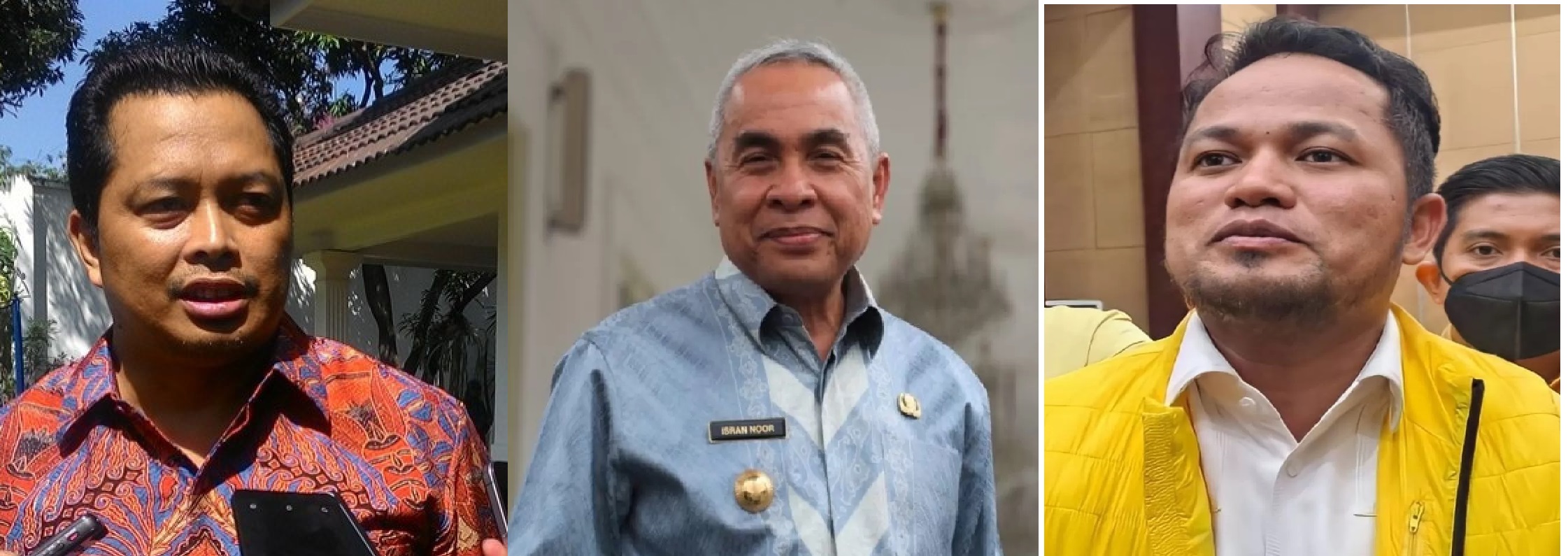 Dari kiri, Mahyudin, Isran Noor dan Rudy Mas