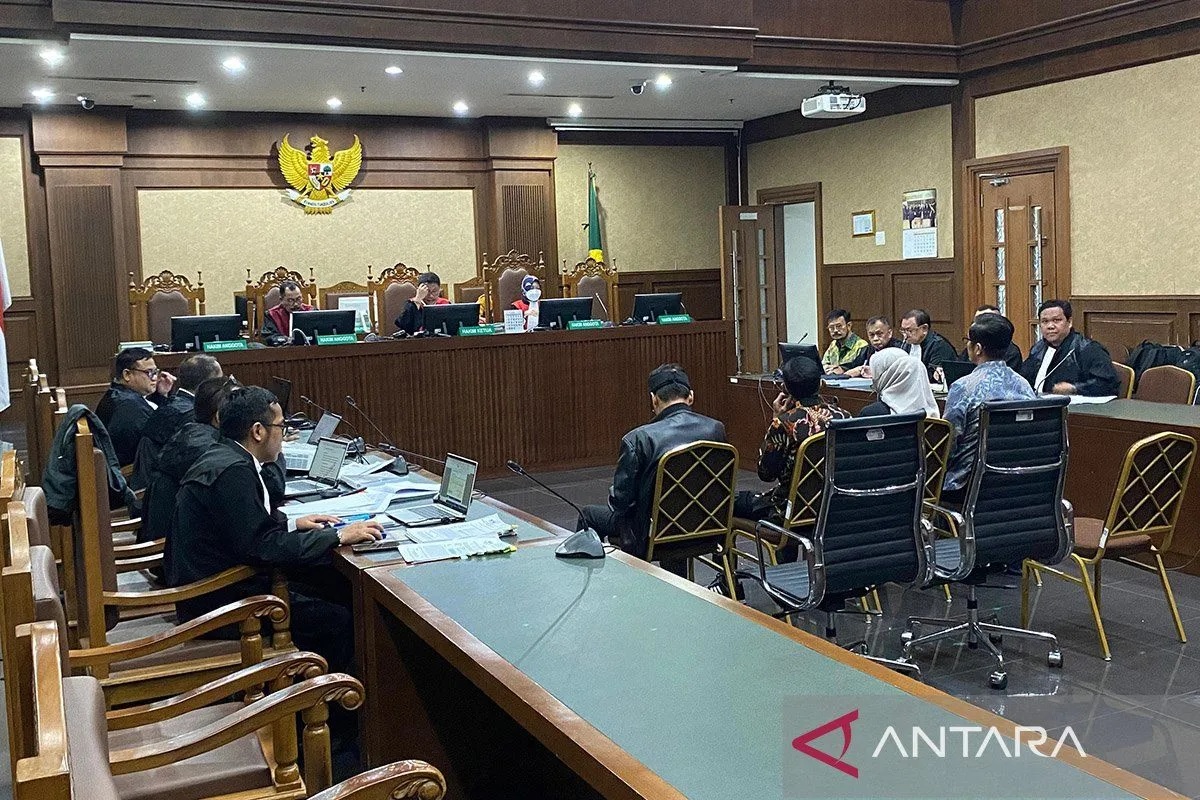 Sidang pemeriksaan saksi dugaan korupsi di Kementerian Pertanian dengan terdakwa mantan Menteri Pertanian Syahrul Yasin Limpo (SYL) di Pengadilan Tindak Pidana Korupsi, Jakarta, Senin (3/6/2024).