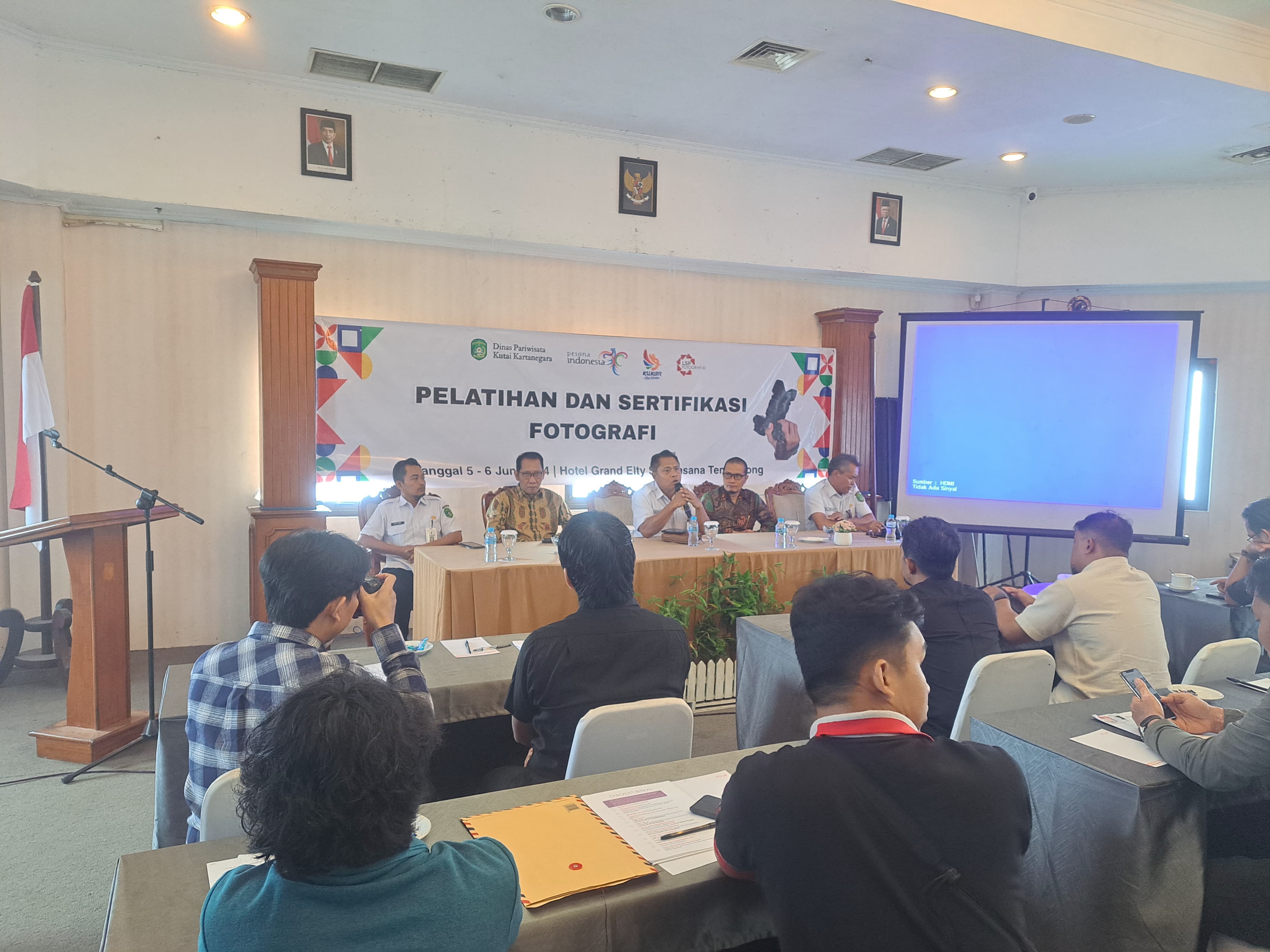 Pelatihan dan sertifikasi Fotografer yang digagas oleh Dinas Pariwisata Kukar (Elmo/Prokal.co)