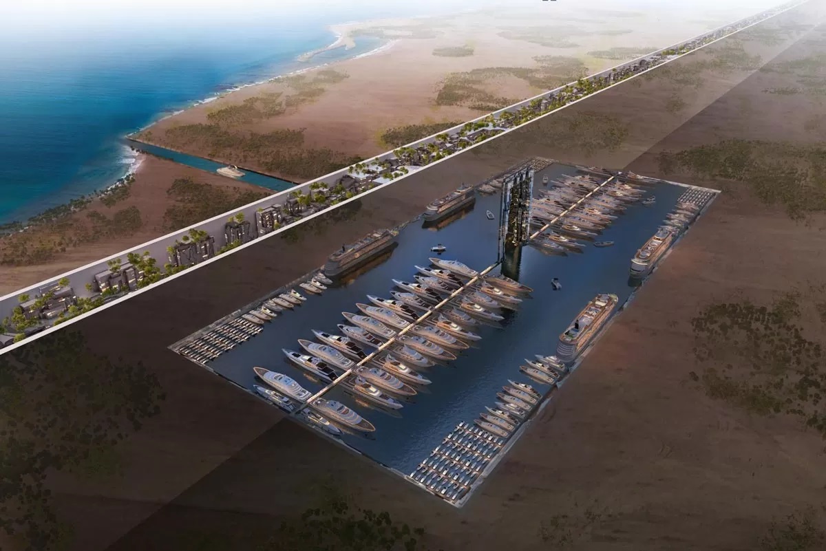 Ilustrasi Proyek Ambisius Neom The Line.