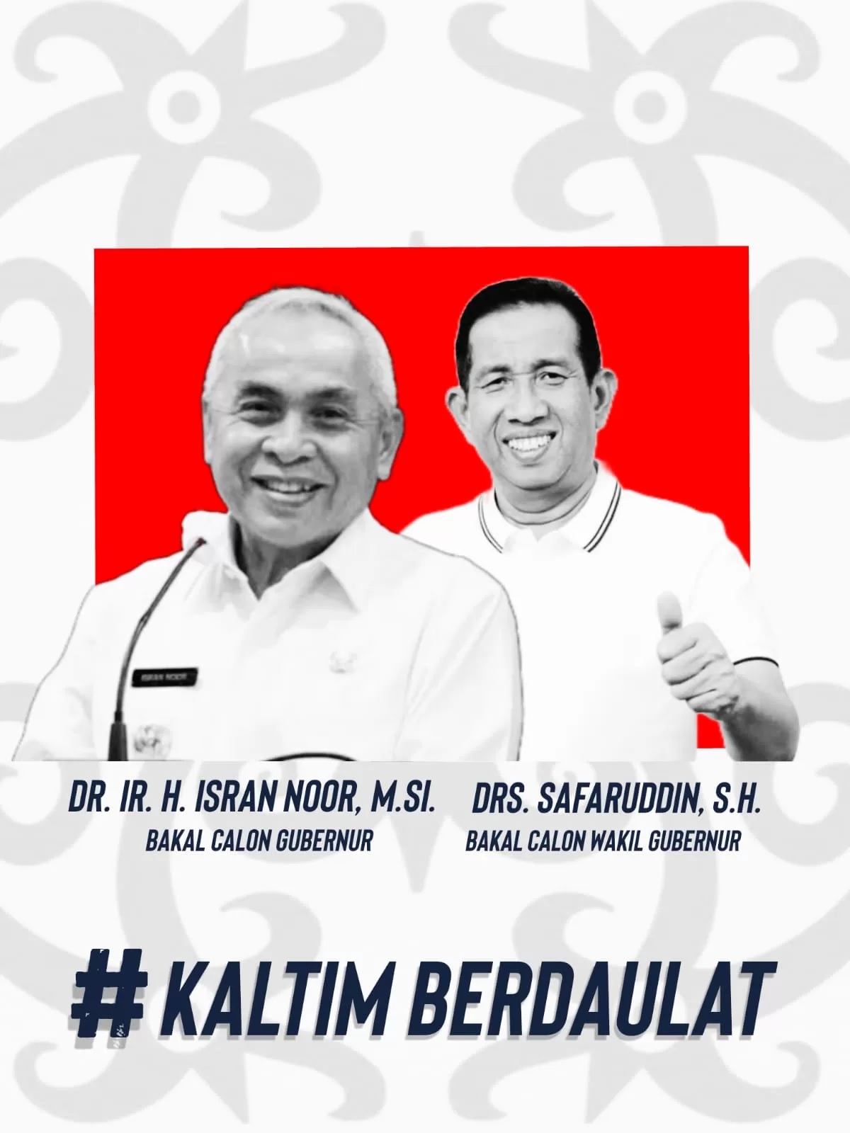 Poster Isran Noor dengan Safaruddin beredar di beberapa platform media sosial (ist)
