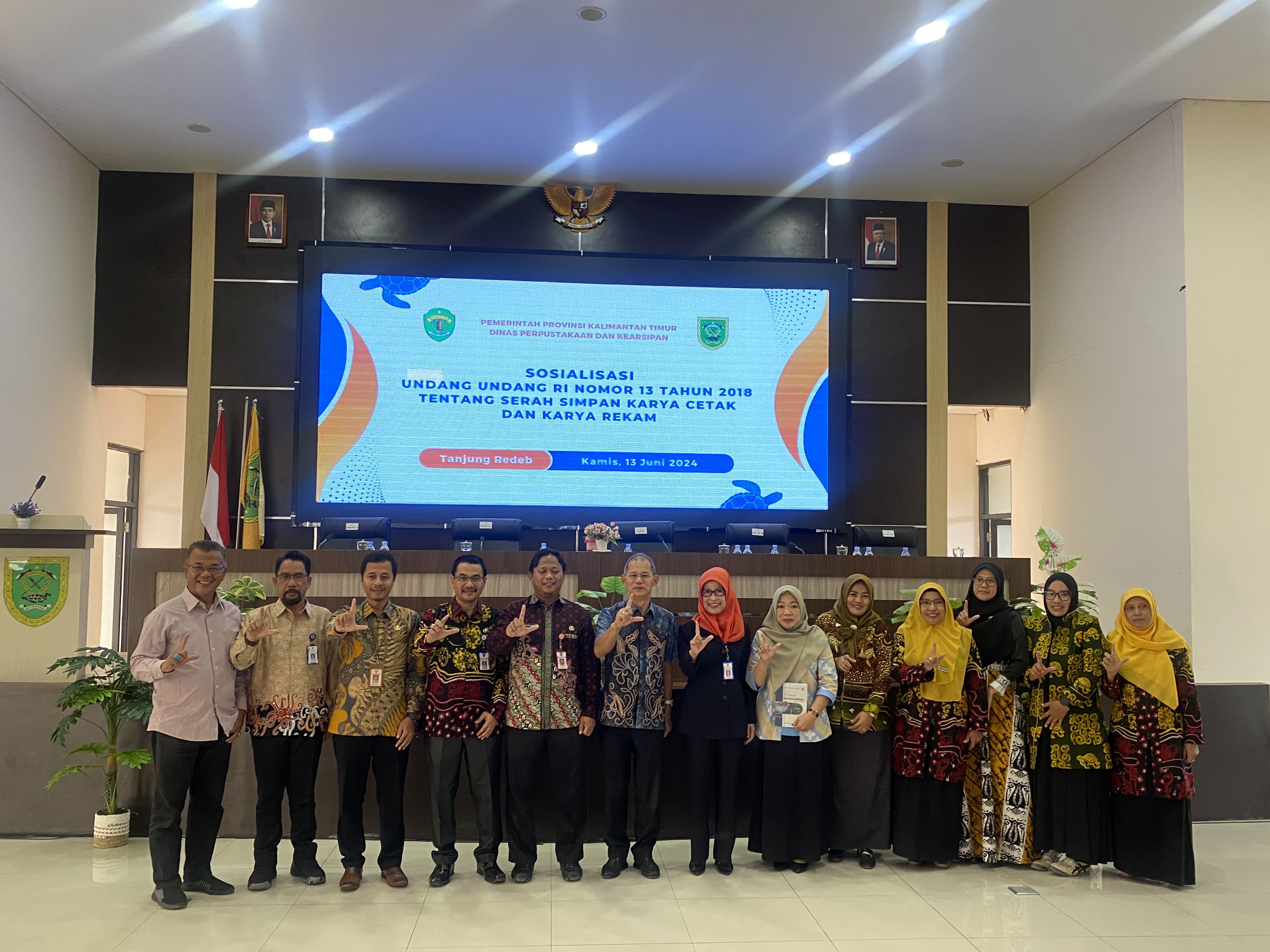 PEMAHAMAN: Sosialisasi UU 13/2018 tentang Serah Simpan Karya Cetak dan Karya Rekam di ruang RPJPD Bapelitbang Berau, Kamis (13/6).