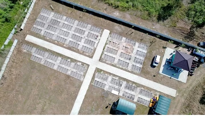 SIAP DIPAKAI: Foto dari atas lahan seluas 3,7 hektare milik Pemko Banjarbaru untuk keperluan pemakaman lintas agama. (FOTO: MEDIA CENTER BANJARBARU)