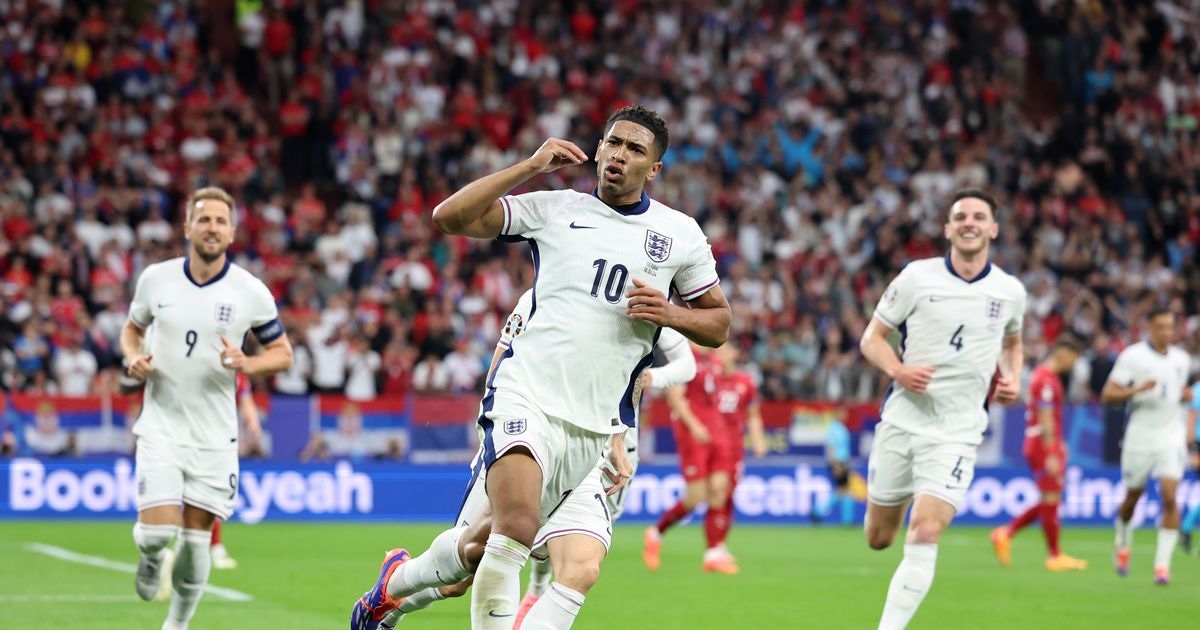 Jude Bellingham dkk merayakan satu-satunya gol.