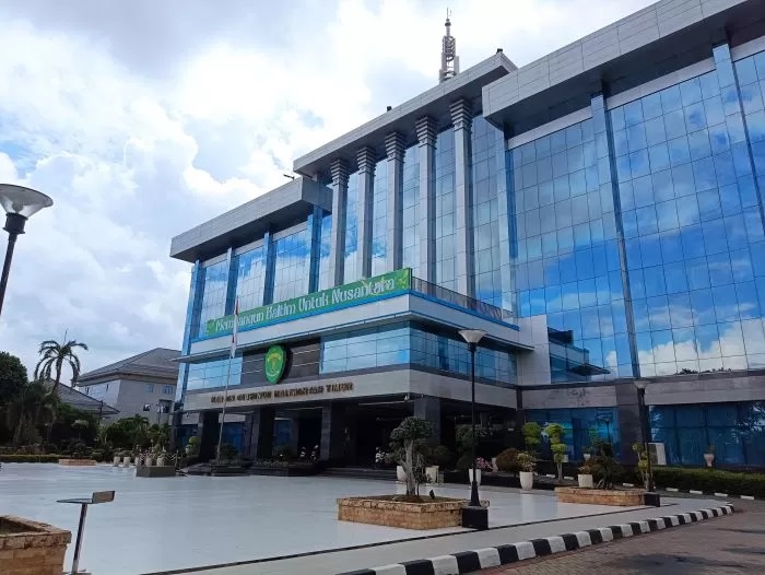 DIGANTI. Terpantau tulisan Berani untuk Kaltim Berdaulat diganti menjadi Membangun Kaltim untuk Nusantara.