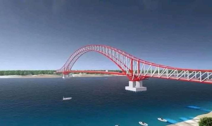 Maket jembatan Sebulu.