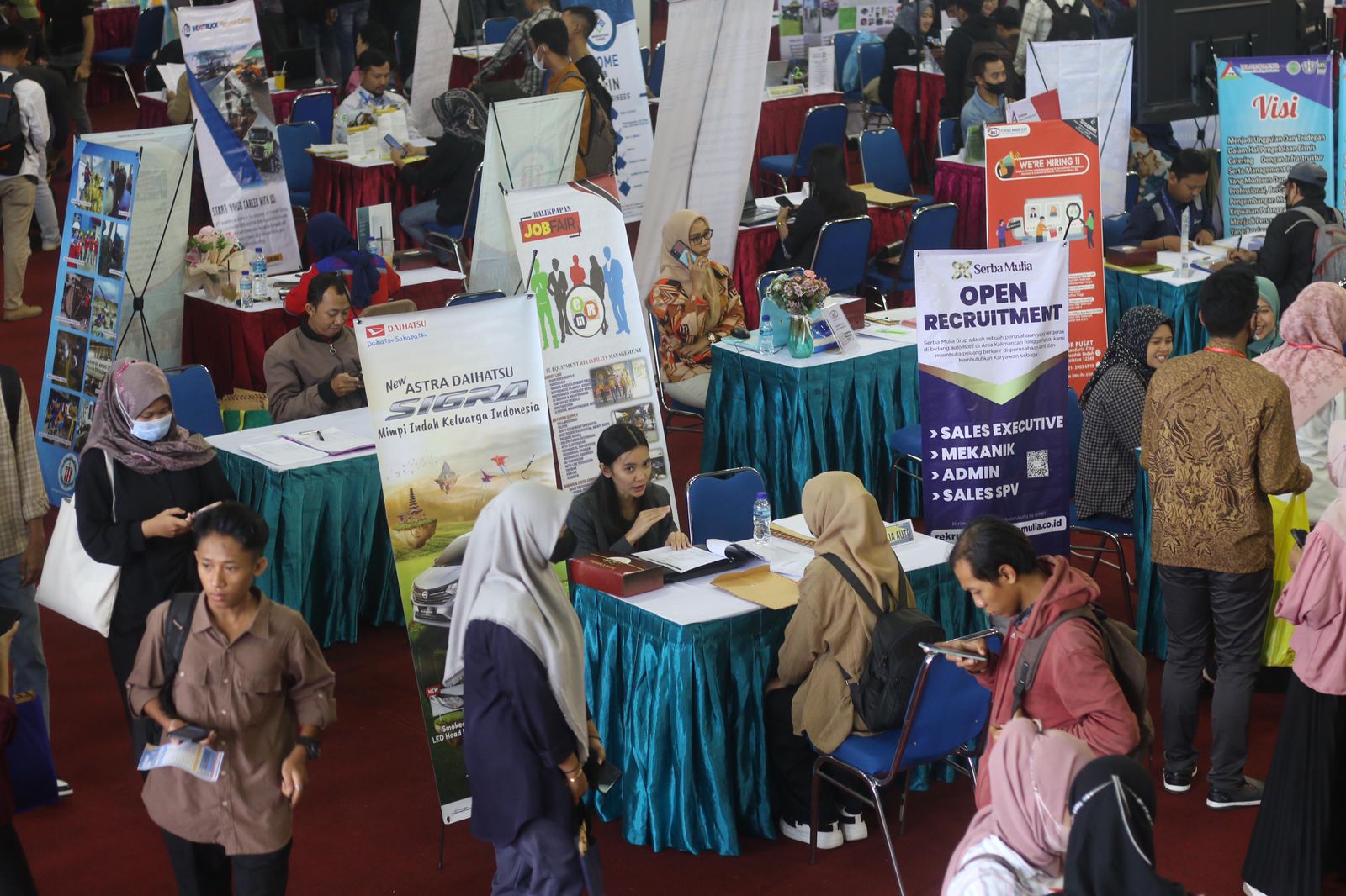 Suasana Job Market Fair di BSCC Dome, tahun lalu. Tahun ini JMF Balikpapan akan digelar pada 10-11 Juli 2024.  (Foto : Anggi Pradhita / KP)