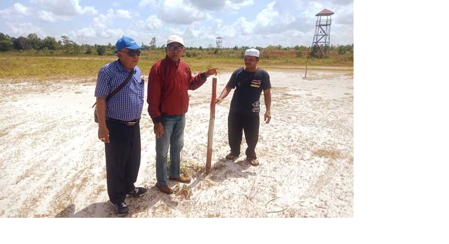 MENGGUGAT: Lahan proyek sirkuit di Jalan Jenderal Sudirman km 6 yang digugat Ruslani. (ISTIMEWA/RADAR SAMPIT)