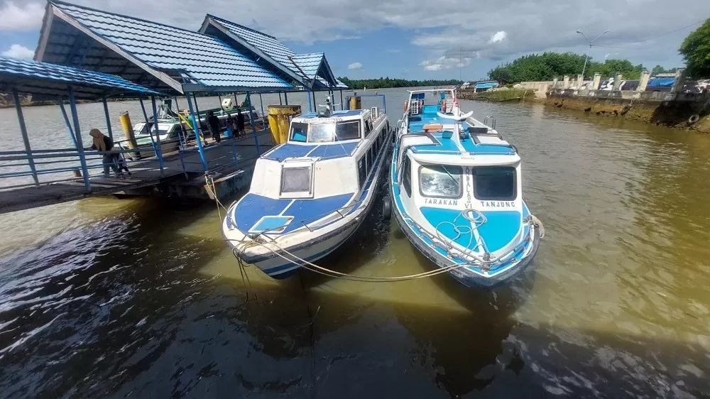 PERBAIKAN: Dermaga ponton Pelabuhan Kayan II, Tanjung Selor akan mulai direvitalisasi pada tahun ini.