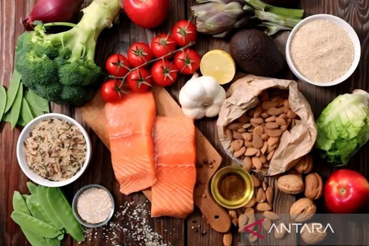 ilustrasi makanan sehat