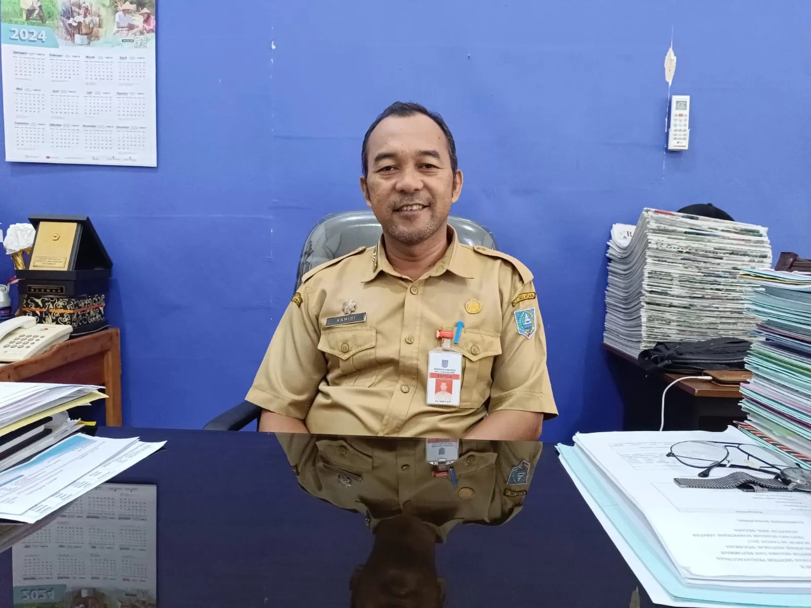 Kepala BKSDM Kabupaten HSS, Kamidi.(Foto:Salahudin/Radar Banjarmasin)