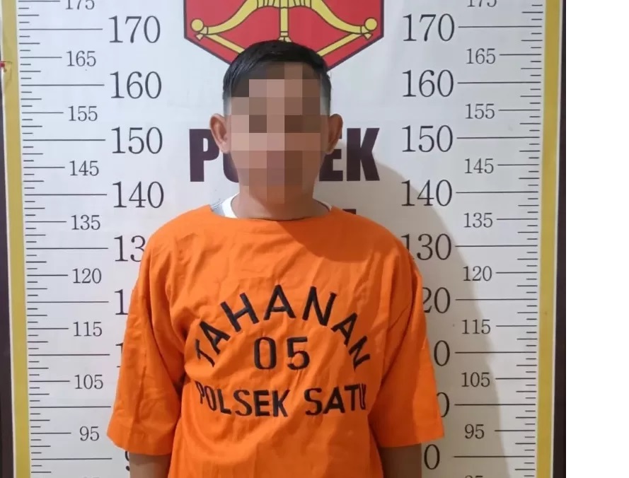 OTAK CABUL: Polsek Satui berhasil menangkap T (24), pelaku dugaan tindak pidana perbuatan cabul dan kekerasan seksual. (Foto: Polsek Satui untuk Radar Banjarmasin)