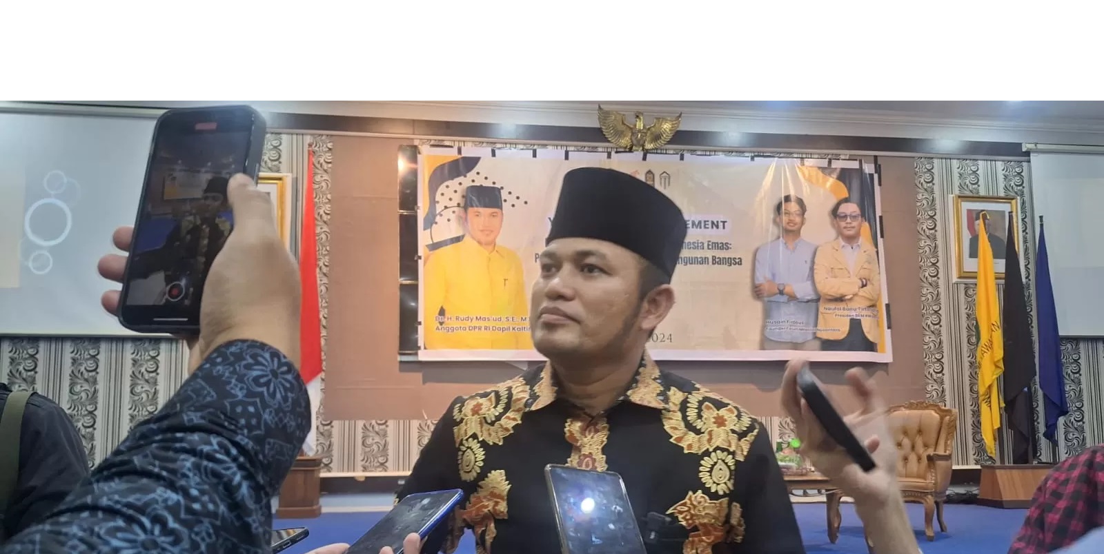 KEBETULAN HADIR: Bakal Calon Gubernur Kaltim Rudy Mas