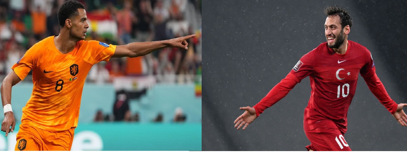 Andalan masing-masing tim, Cody Gakpo (Belanda) dan Hakan Calhanoglu (Turki).