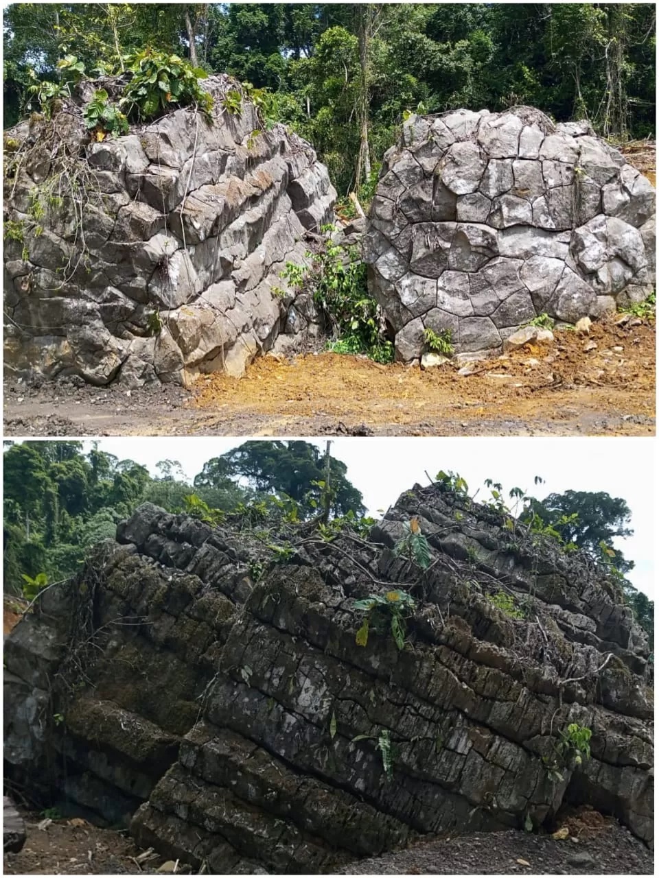 BEKAS: Gundukan batu kapur yang diproses alam di kawasan Batu Apoy bukanlah situs bersejarah.(FOTO: K SUNARDI)