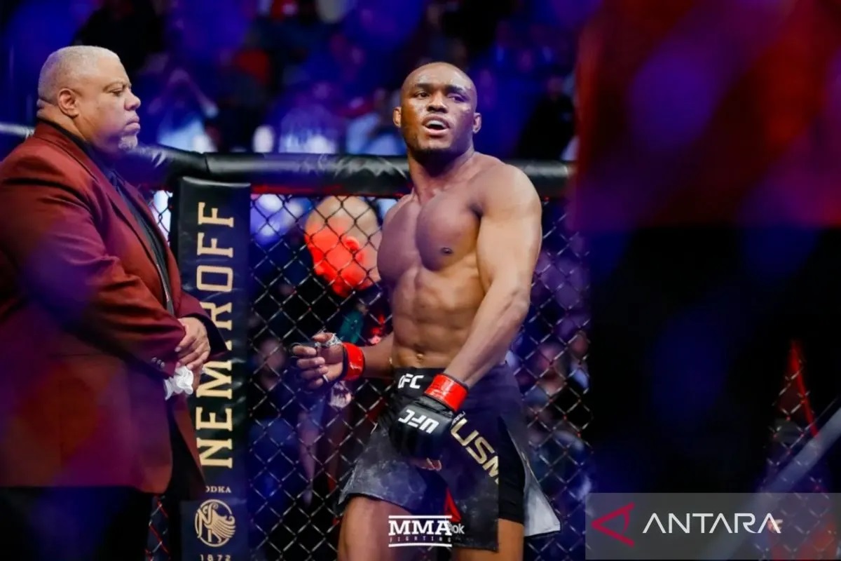 Petarung kelas welter Ultimate Fighting Championship (UFC) Kamaru Usman. ANTARA/HO-MMA Fighting/Esther Lin. 