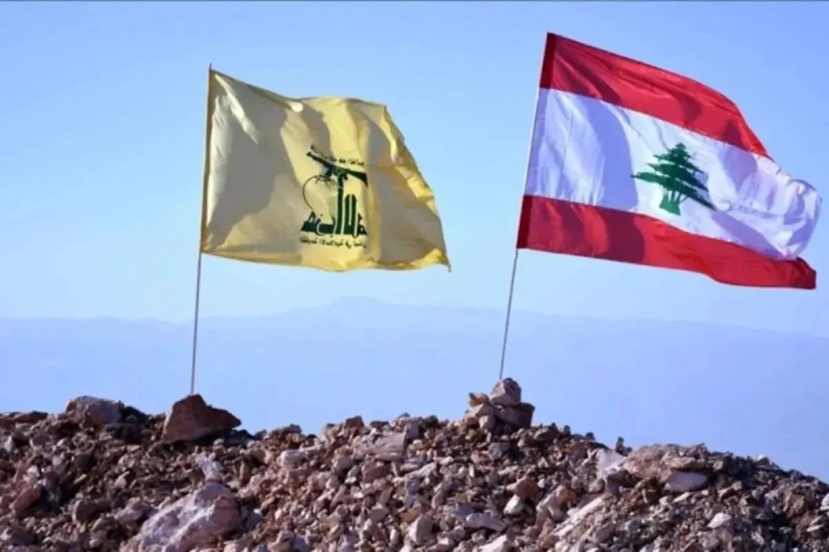 Bendera Libanon dan Hizbullah