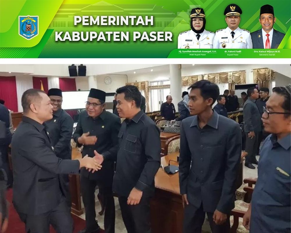 PERTANGGUNGJAWABAN ANGGARAN: Bupati Paser Fahmi Fadli menyampaikan raperda pertanggungjawaban APBD 2022 ke DPRD, Senin (26/6).