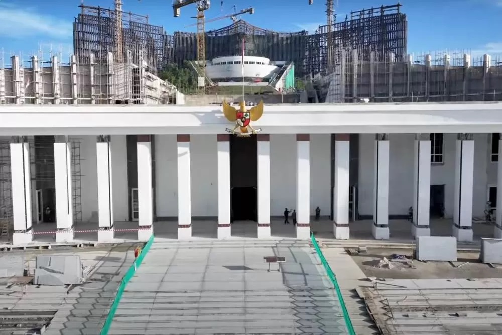 MEGA PROYEK:Pembangunan proyek IKN di Kecamatan Sepaku, Penajam Paser Utara (PPU) terus berprogres menjelang HUT Kemerdekaan RI 17 Agustus 2024. (FOTO:ISTIMEWA)