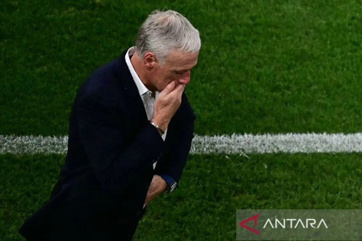 Pelatih kepala Prancis Didier Deschamps usai laga semifinal Euro 2024 antara Spanyol dan Prancis di Muenchen Football Arena di Kota Muenchen, Jerman (9/7/2024. ANTARA/AFP/Tobias Schwarz/aa.