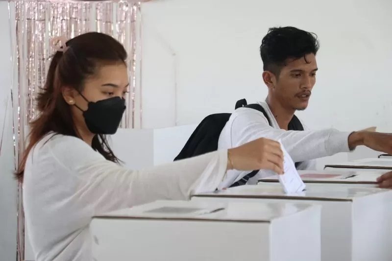 Proses pemungutan suara pada Pileg dan Pilpres lalu.