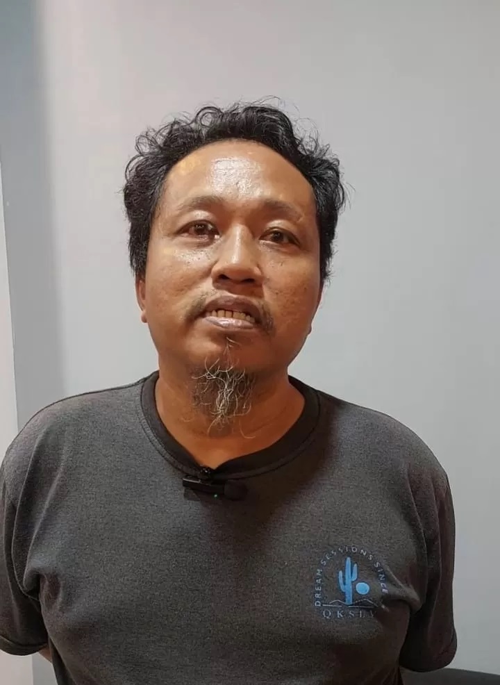 MEMINTA MAAF: Ahmad Rais terduga pelaku yang videonya viral akibat memuat unsur sara menyatakan permohonan maaf. FOTO: ELIAZAR/RADAR TARAKAN