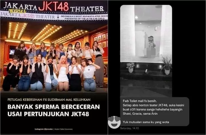 JKT48 Theater FX Sudirman Viral setelah Petugas kebersihan keluhkan sperma berceceran usai konser JKT 48.