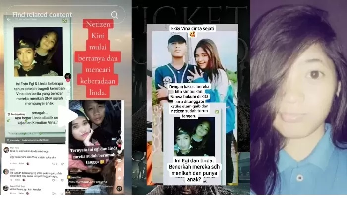 Beredar foto sahabat Vina Cirebon, Linda sedang merangkul Egi. (Istimewa)