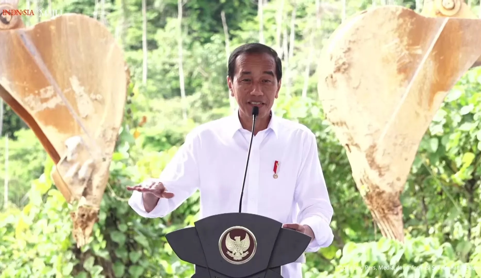 Presiden Joko Widodo (Jokowi) secara resmi memberikan izin Hak Guna Usaha (HGU) di Ibu Kota Nusantara (IKN) ke investor selama 190 tahun. (Setpres)