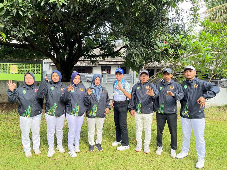 UKUR KEMAMPUAN: Tim woodball Kaltim tengah menjalani try out di Banten.
