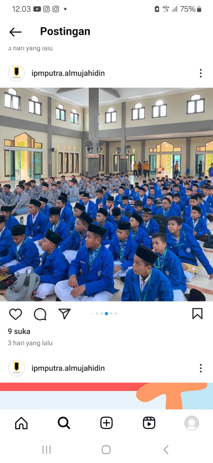 MONDOK: Para santri baru jenjang SMP dan SMA tahun ajaran 2024-2025 saat mengikuti masa perkenalan, Fortasi, di Ponpes Al-Mujahidin, Balikpapan, 11-13 Juli 2024.