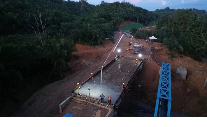 KETERANGAN FOTO:Sumber air IKN ini dibangun untuk mengalirkan air bersih dengan kapasitas 300 liter per detik yang diambil dari Intake Sungai Sepaku. (FOTO:ISTIMEWA)