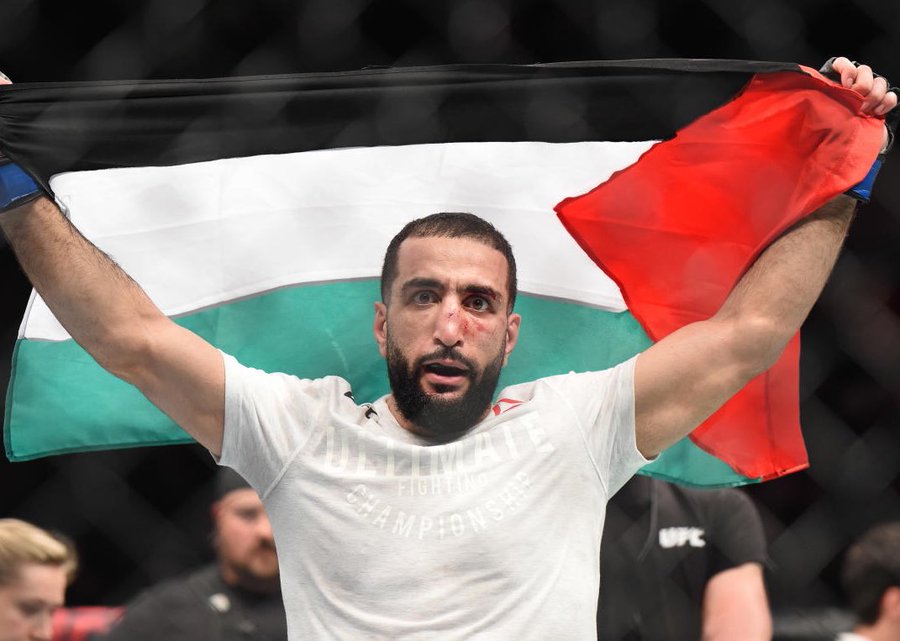 Belal Muhammad, pria Palestina pertama yang menjuarai UFC.