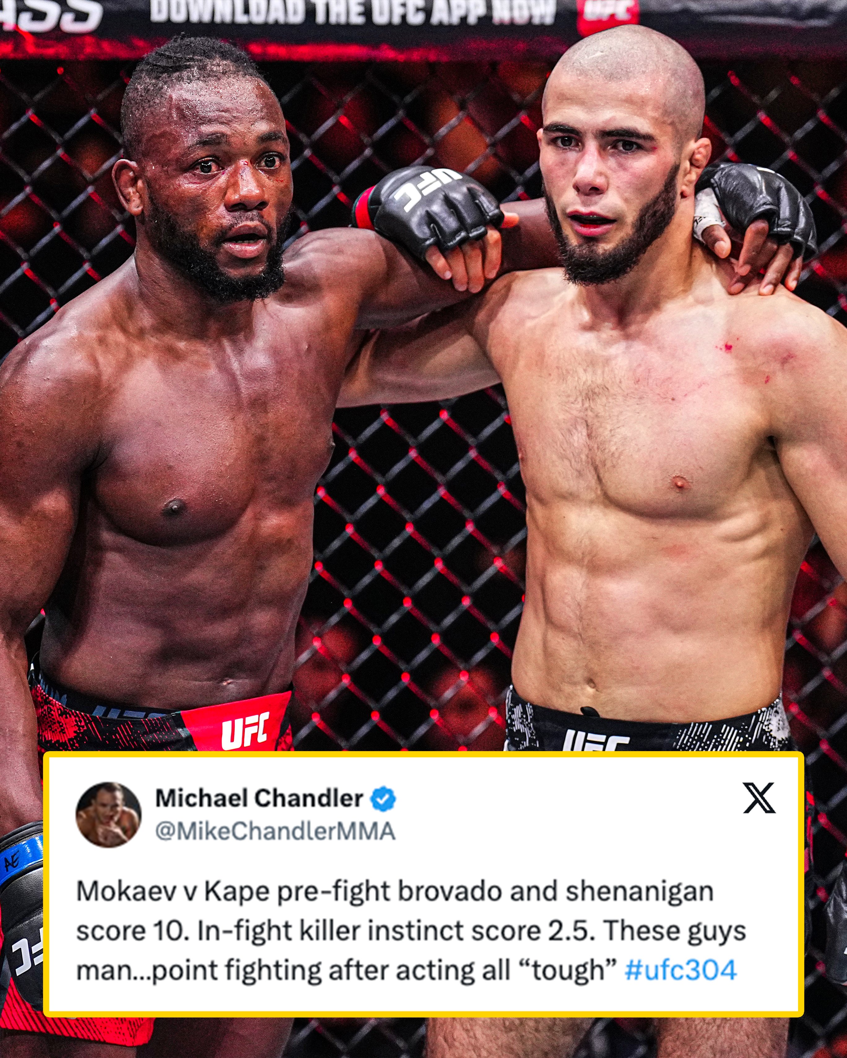 Mokaev dan Kape usai pertandingan.