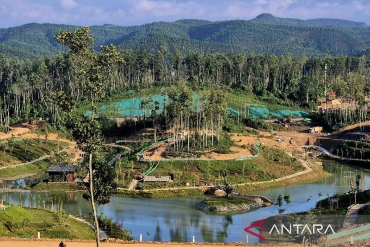 Infrastruktur embung di Ibu Kota Nusantara, Kalimantan Timur. ANTARA/HO - Kementerian PUPR/pri.