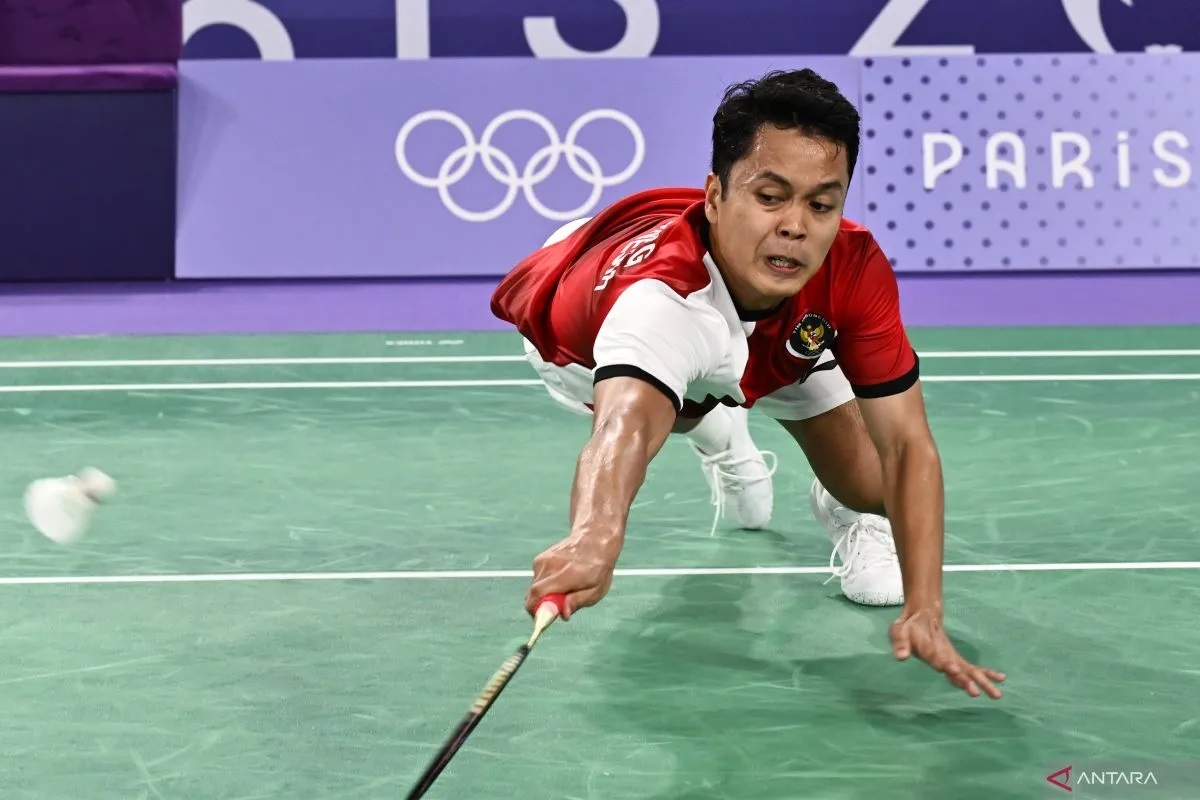 Pebulu tangkis tunggal putra Indonesia Anthony Sinisuka Ginting