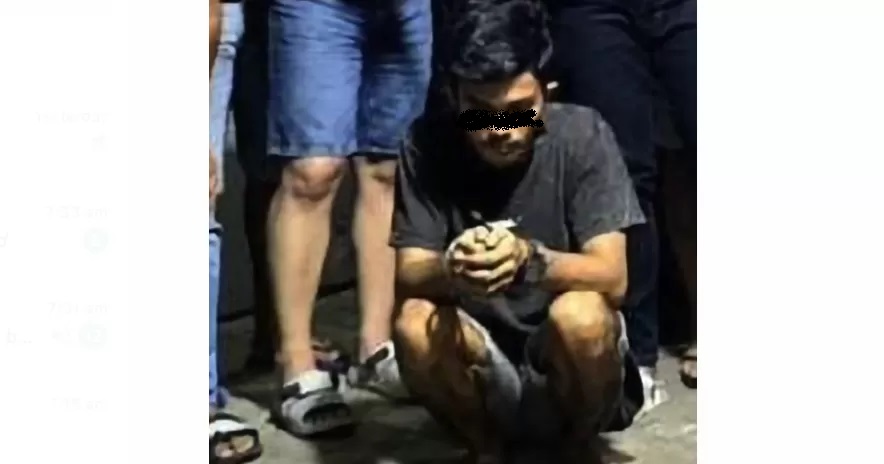 KEJI: Tersangka AI saat diamankan petugas.