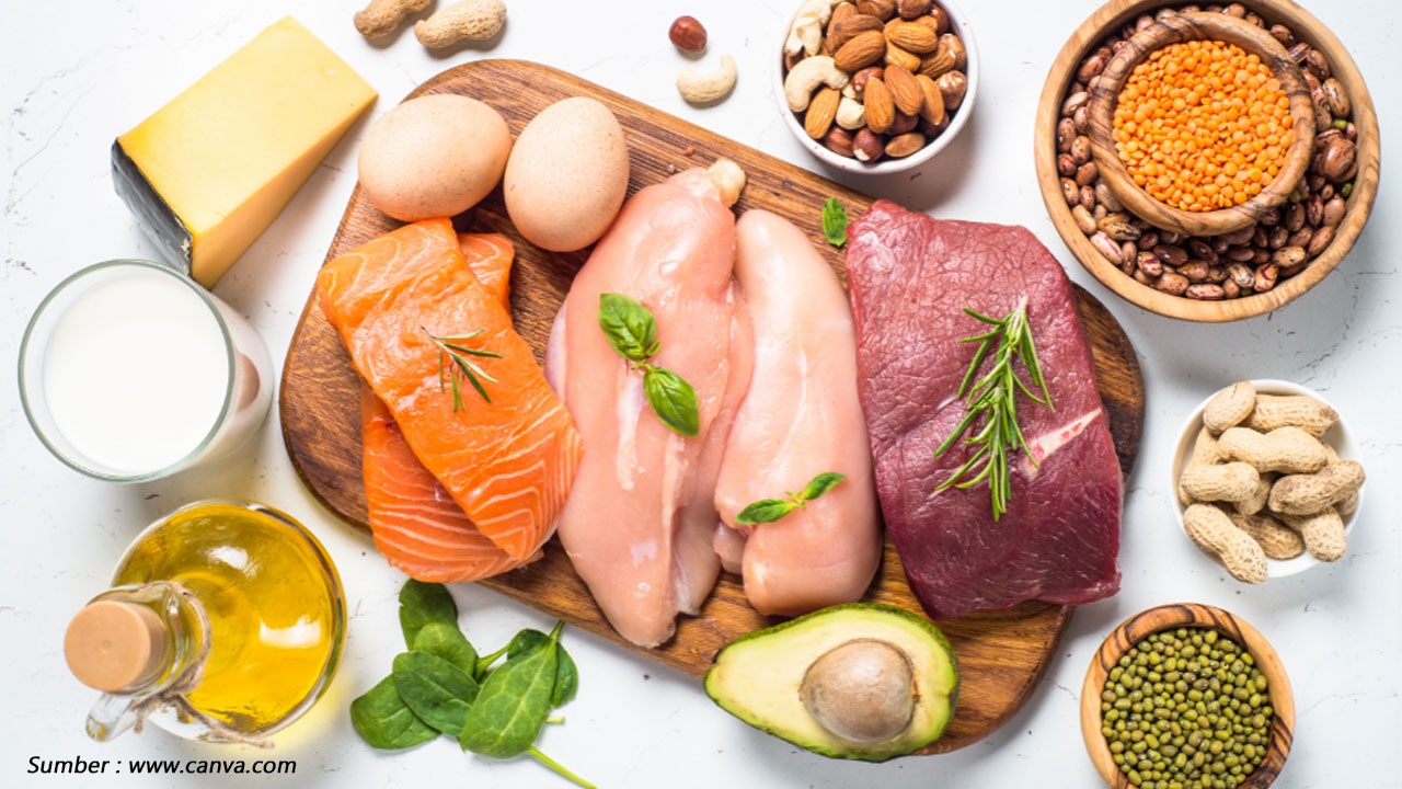 ilustrasi makanan sehat