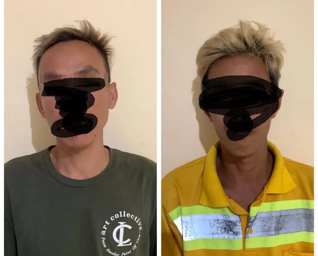 PELAKU:JD alias Apar (31) dan M alias Bangkok (36) diamankan Polsek Amuntai Utara karena terlibat kasus pembunuhan dan penganiayaan.(Foto:Polres HSU untuk Radar Banjarmasin)