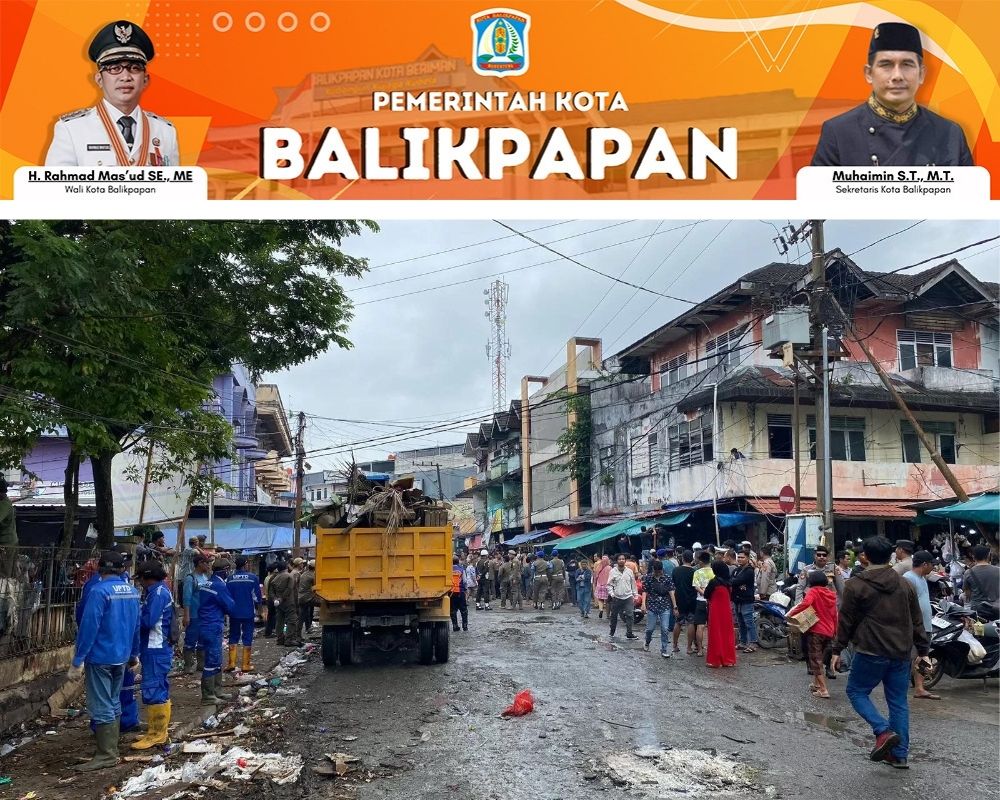 Suasana lingkar luar Pasar Pandansari selepas penertiban, Selasa (23/7/2024).